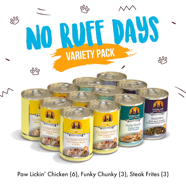 Weruva Classics No Ruff Days Variety Pack Wet Dog Food 14 oz. Count of 12 Petco