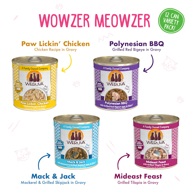 Weruva Classics Wowzer Meowzer Variety Pack Wet Cat Food 10 oz. Count of 12 Petco
