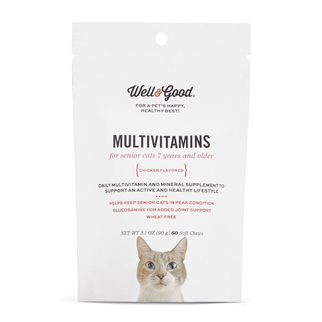 Well & Good Senior Cat Multivitamins Soft Chews, Count of 60 - Carousel image #1