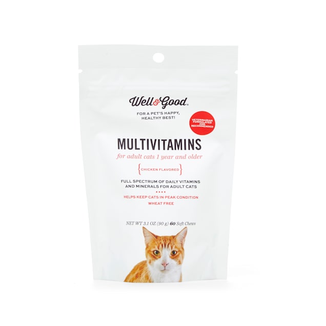 Well & Good Cat Multivitamins Soft Chews, Count of 60 - Carousel image #1