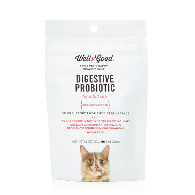Well & Good Cat Digestive Probiotic Soft Chews, Count of 60 - Carousel image #1