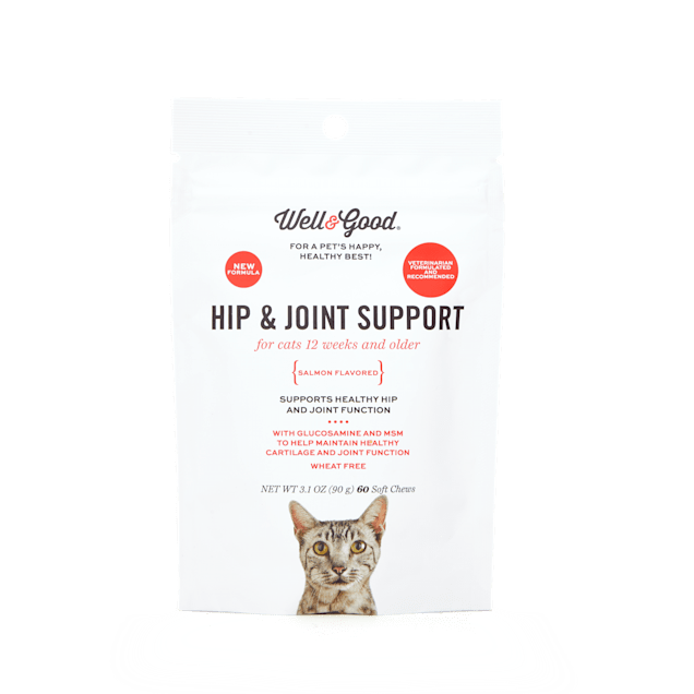 Well & Good Cat Hip & Joint Support Soft Chews, Count of 60 - Carousel image #1