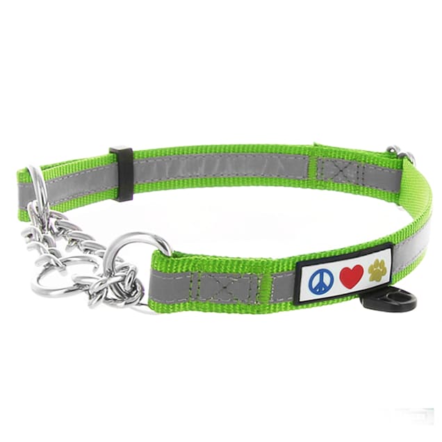 Pawtitas Green Chain Martingale Dog Collar, Medium - Carousel image #1