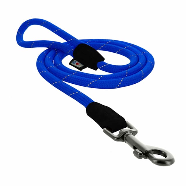 Blue rope dog leash top