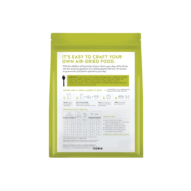 Sojos Mix A Meal Grain Free Fruit Veggie Pre Mix Dry Dog Food 8 lbs. Petco