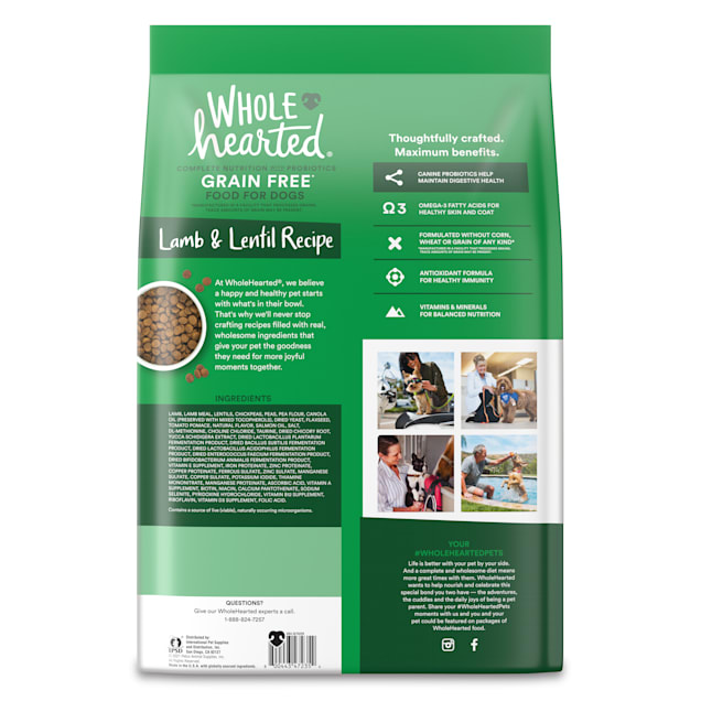 WholeHearted Grain Free All Life Stages Lamb and Lentil Formula