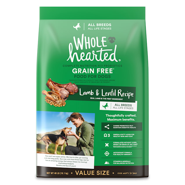 WholeHearted Grain Free All Life Stages Lamb and Lentil Formula Dry Dog Food, 40 lbs. - Carousel image #1