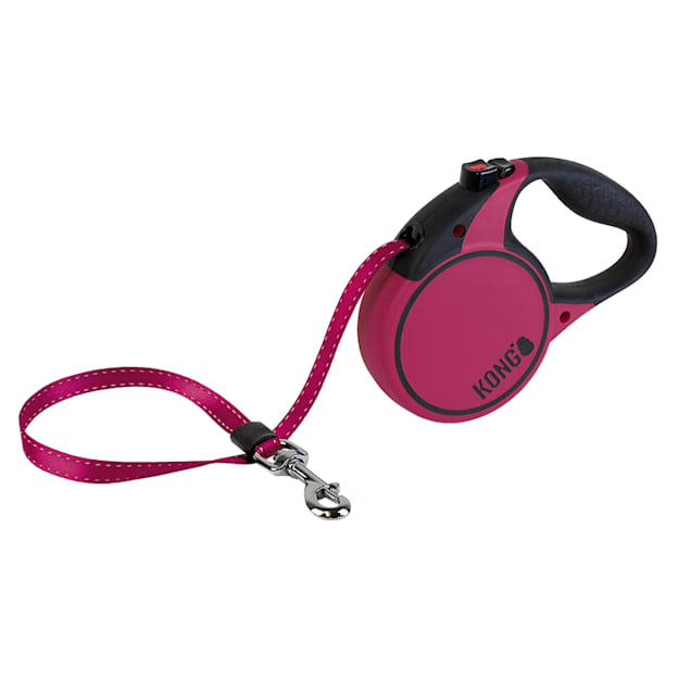KONG Fuchsia Terrain Retractable Dog Leash for Dogs Up To 65 lbs., 16 ft. - Carousel image #1