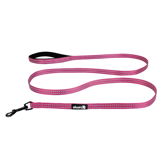 Alcott Small Pink Adventure Dog Leash with Reflective Stitching