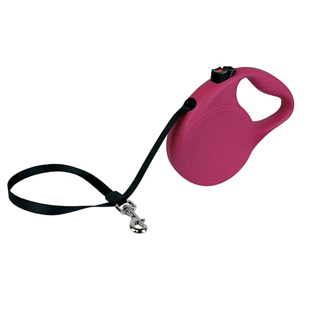 KONG Fuchsia Trail Retractable Dog Leash for Dogs Up To 65 lbs