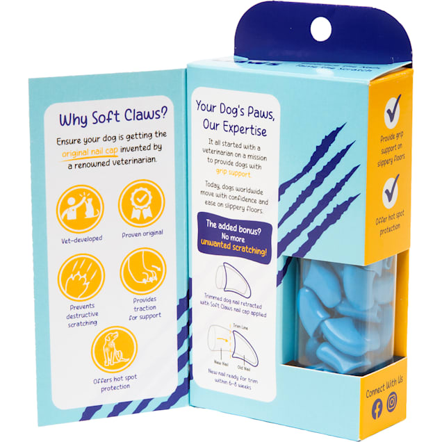 Soft Claws Blue Dog Nail Caps XX Large Petco