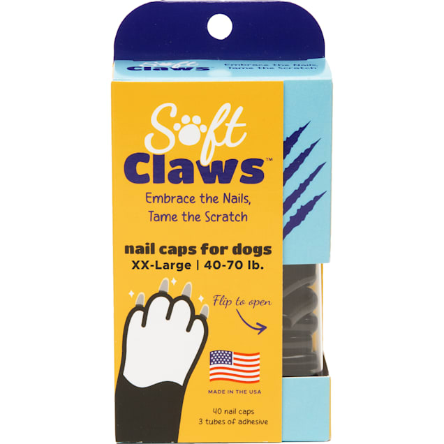 Soft Claws Black Dog Nail Caps XX Large