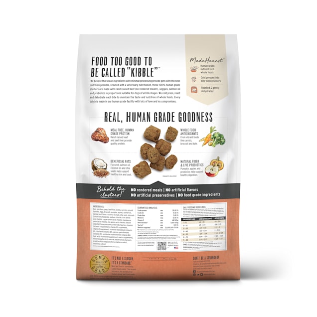 The Honest Kitchen Whole Food Clusters Grain Free Beef Dry Dog Food, 20 lbs. | Petco