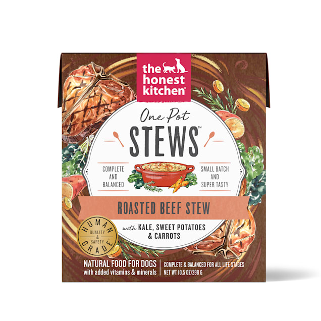 The Honest Kitchen One Pot Stews: Roasted Beef Stew with Kale, Sweet Potatoes & Carrots Wet Dog Food, 10.5 oz., Case of 6 - Carousel image #1
