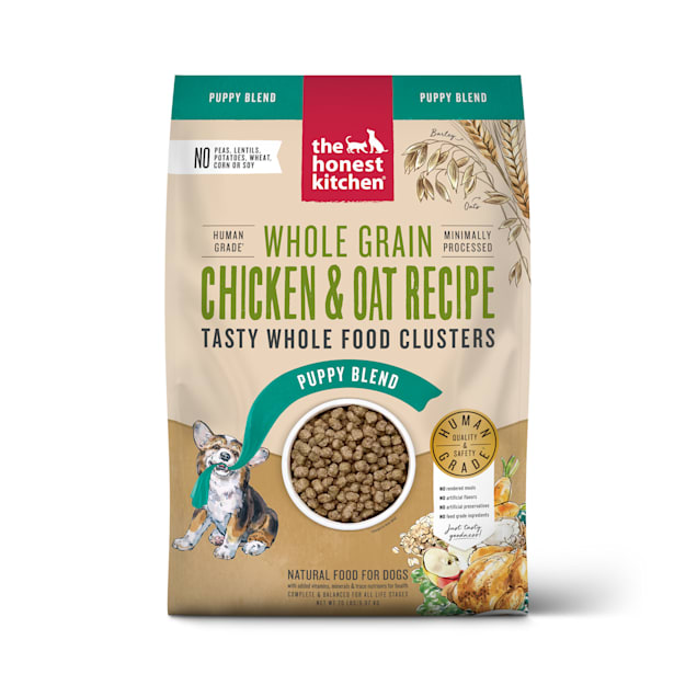 The Honest Kitchen Whole Food Clusters Puppy Whole Grain Chicken Oat Recipe Dry Dog Food 20 lbs