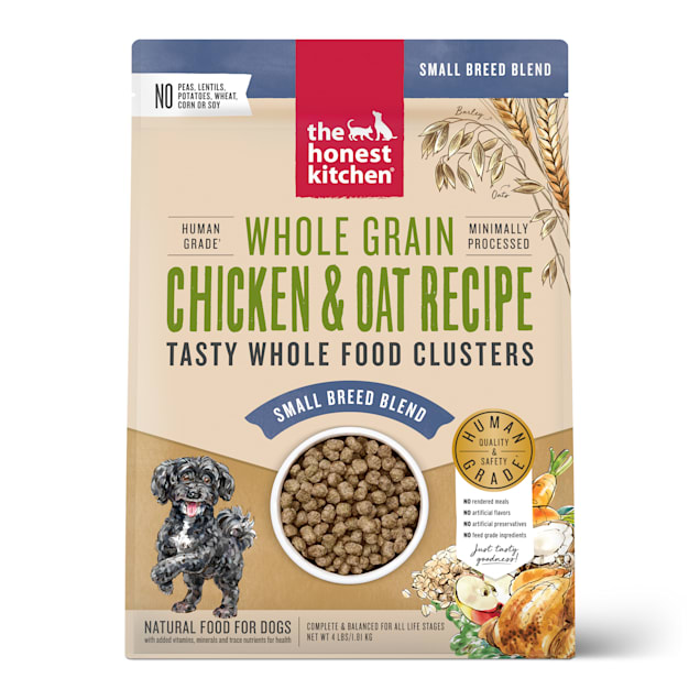 The Honest Kitchen Whole Food Clusters Small Breed Whole Grain Chicken Oat Recipe Dry Dog Food 4 lbs