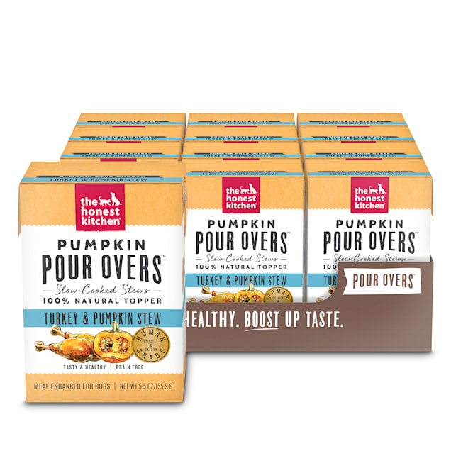 Pour overs dog deals food