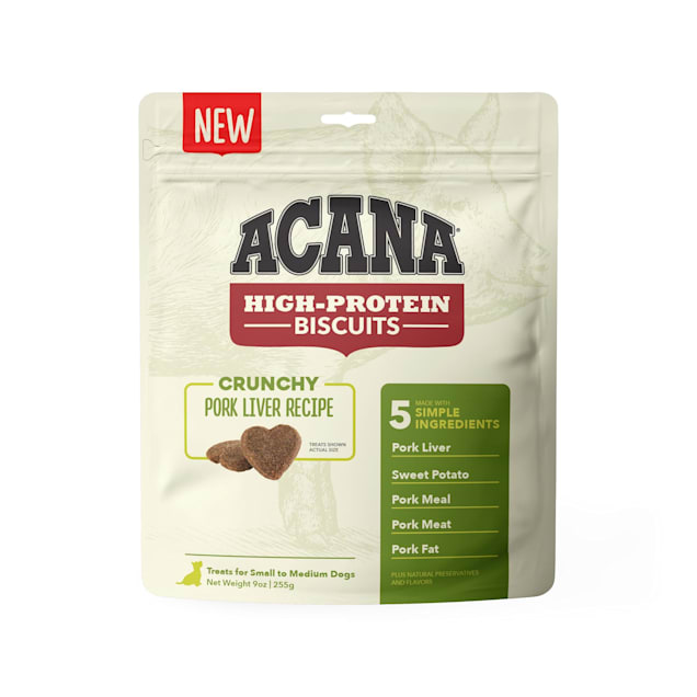 ACANA High Protein Crunchy Pork Liver Recipe Biscuits for Small Dogs, 9 oz. - Carousel image #1