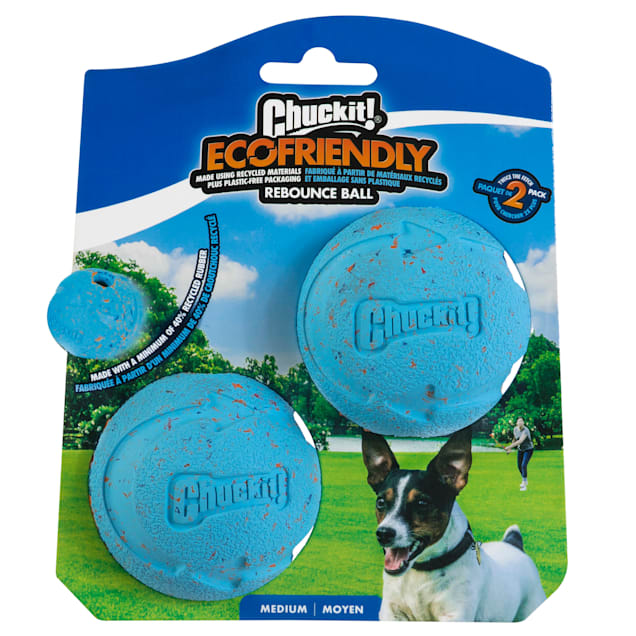 Chuckit! Ecofriendly Rebounce Ball 2 Pack Dog Toy, Medium - Carousel image #1
