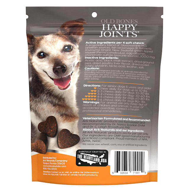Ark Naturals Gray Muzzle Old Bones Happy Joints Dog Soft Chews 3 2 Oz Count Of 90 Petco