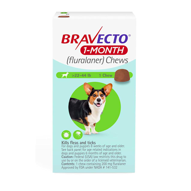 Bravecto 1-Month Chews for Dogs 22-44lbs, 1 Month Supply - Carousel image #1
