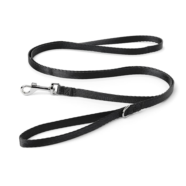 YOULY Classic Black Webbed 6-Foot Nylon Dog Leash