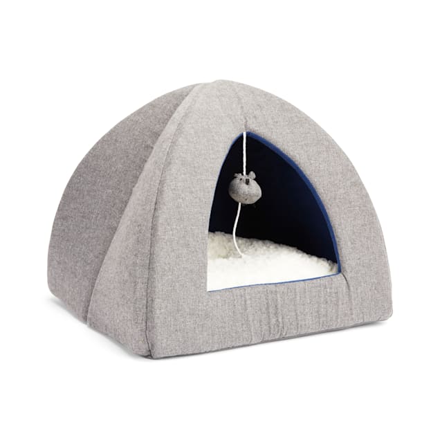 EveryYay Gray Snooze Fest Igloo Hooded Cat Bed 16