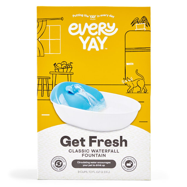 EveryYay 72oz Waterfall Pet Fountain Dual Spouts