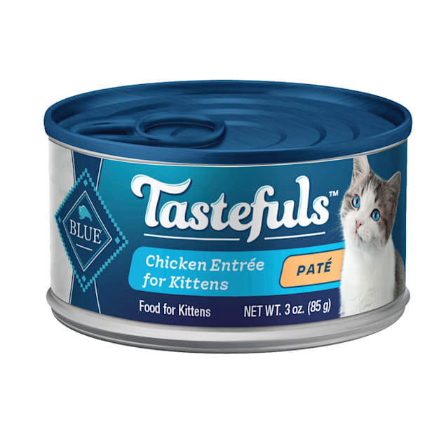 Blue Buffalo Blue Tastefuls Chicken Entree Pate Wet Food for Kittens, 3 oz., Case of 12 - Carousel image #1