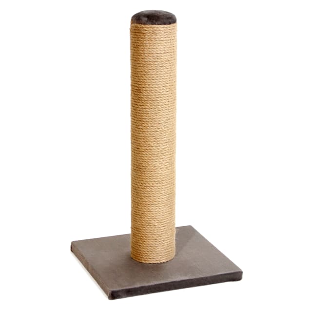 Serene Feline Plush Scratching Post for Cats, 19" H - Carousel image #1