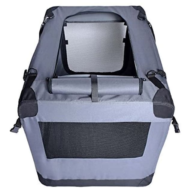 Arf Pets 3 Door Soft Crate Kennel for Medium Dogs Blue