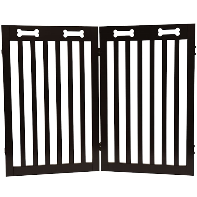 Arf Pets 2 Panel Free Standing Wood Dog Gate Extension, 40" L X 1" W X 31.5" H - Carousel image #1