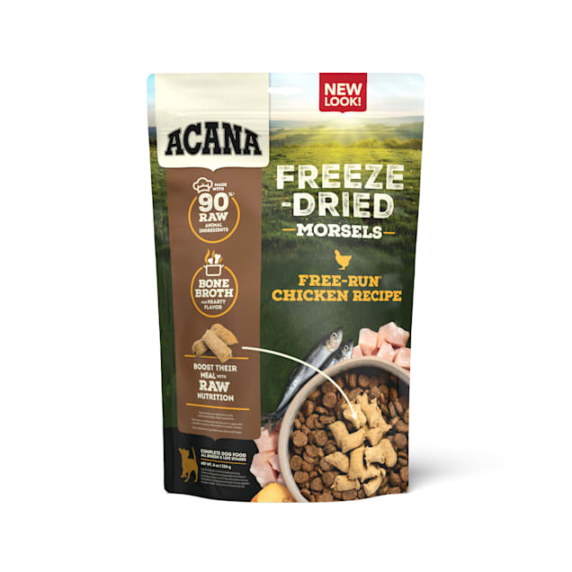 ACANA Grain Free, High Protein, Free-Run Chicken Recipe, Morsels Freeze Dried Dog Food & Topper