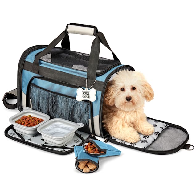 Mobile Dog Gear Blue Pet Carrier Plus, Small - Carousel image #1