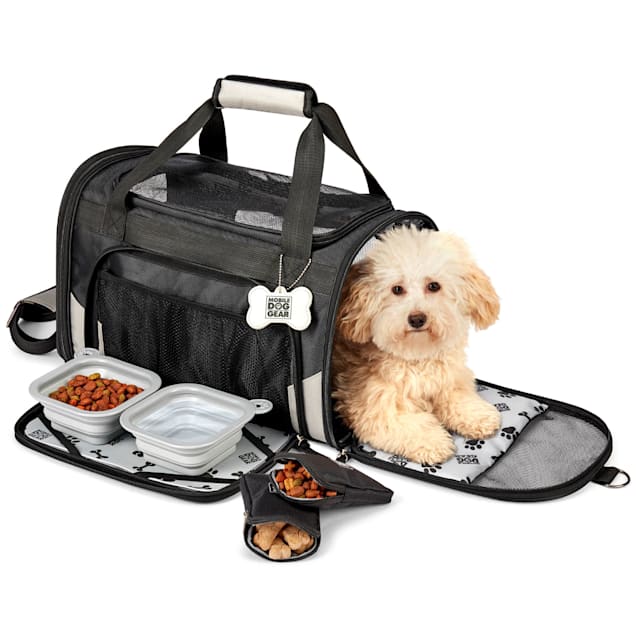 Mobile Dog Gear Black Pet Carrier Plus, Small - Carousel image #1