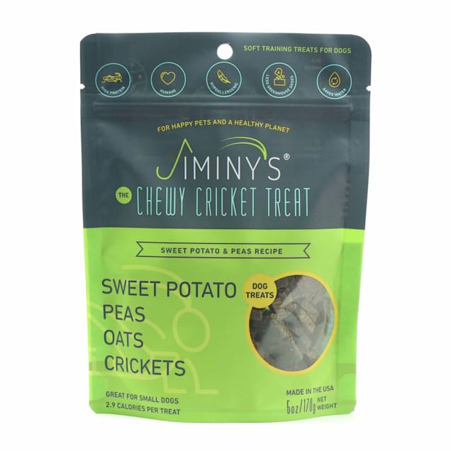 Jiminy's Sweet Potato & Peas Recipe Chewy Training Dog Treats, 6 oz. - Carousel image #1