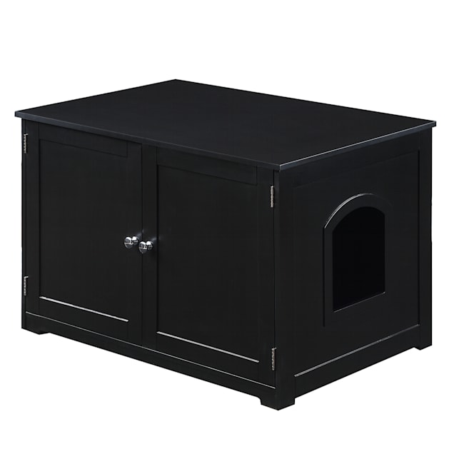Zoovilla Black Kitty Litter Loo Bench 29.5 L X 20.8 W X 20 H