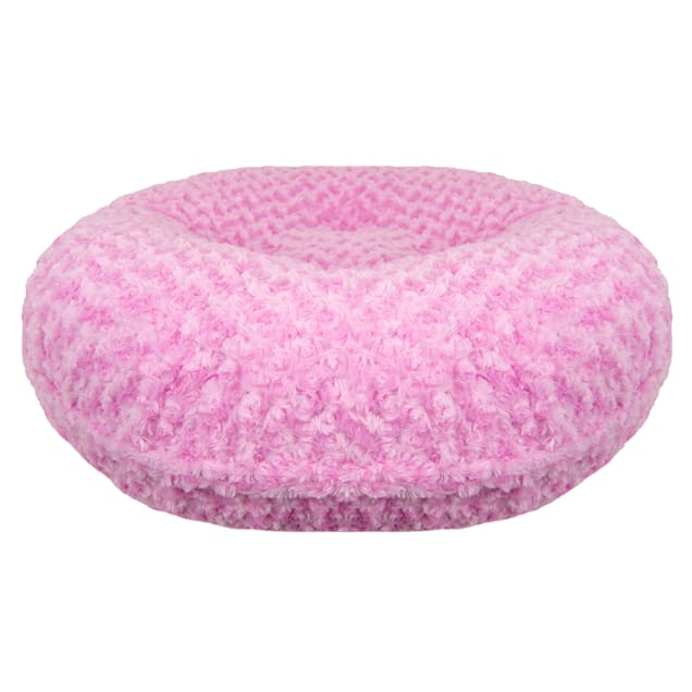 Bessie And Barnie Signature Cotton Candy Luxury Extra Plush Faux Fur Bagel Dog Bed 24 L X 24 W Petco