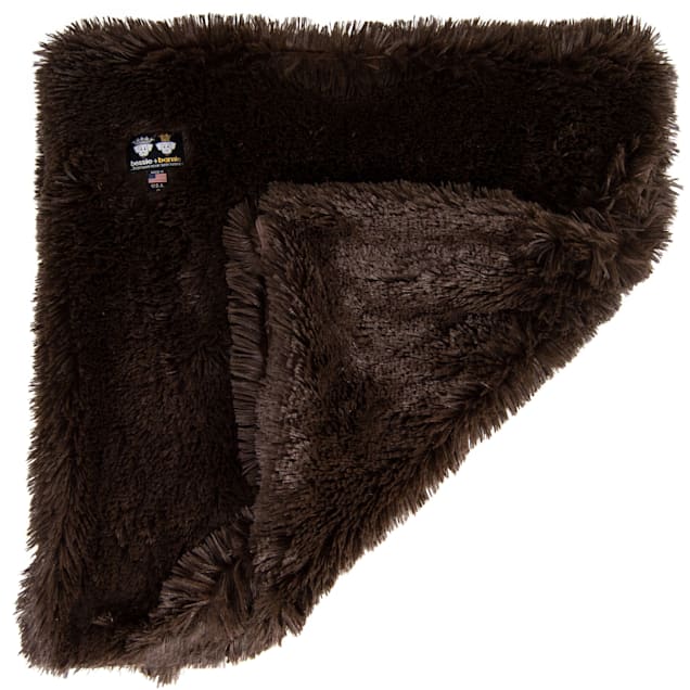 Bessie and Barnie Ultra Plush Faux Fur Super Soft Reversible Pet Blanket,  24 L X 24 W X 1 H, Blondie