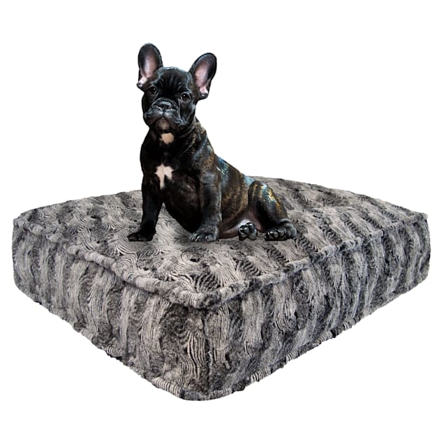 Bessie and Barnie Arctic Seal Luxury Extra Plush Faux Fur Rectangle Dog Bed, 28" L X 24" W - Carousel image #1