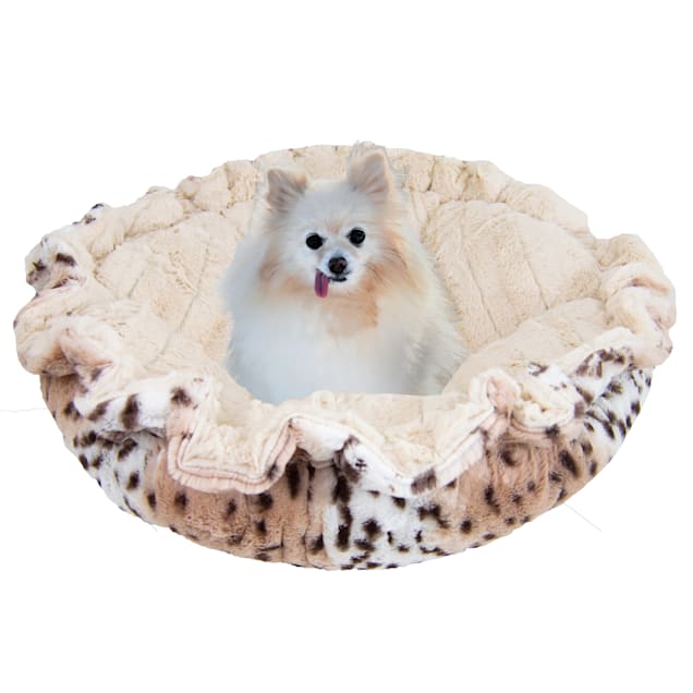 Bessie And Barnie Ultra Plush Natural Beauty Aspen Snow Leopard Deluxe Luxury Pet Cuddle Pod Bed 30 L X 30 W Petco