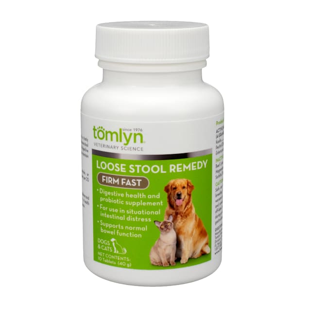 Tomlyn Loose Stool Chewable Tablets for Dogs & Cats, 40 Gram, Count of 10 - Carousel image #1