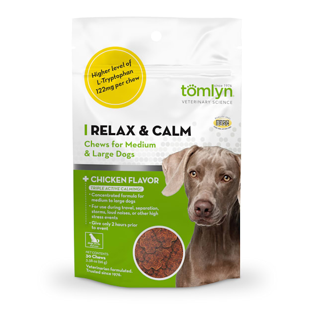 Tomlyn Relax & Calm Chews for Medium & Large Dogs, 3.38 oz., Count of 30 - Carousel image #1