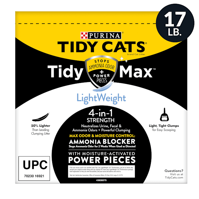 Purina Tidy Cats Clumping LightWeight Max 4 in 1 Strength Formula Multi Cat Litter, 17 lbs. - Carousel image #1