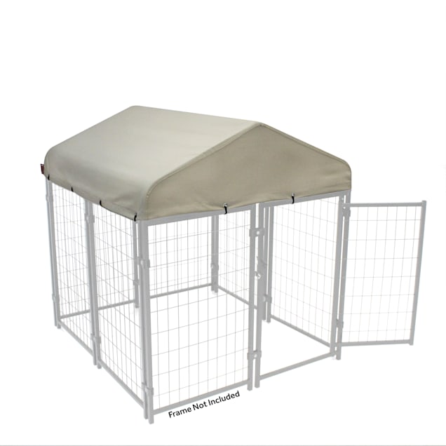 Lucky Dog Canopy Pet Kennel Cover With Sunbrella Fabric - Tahitian Sand, 48" L X 48" W X 12" H - Carousel image #1