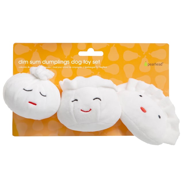 Pearhead Pet Sushi Plush Squeaker Dog Toys, Pack of 3