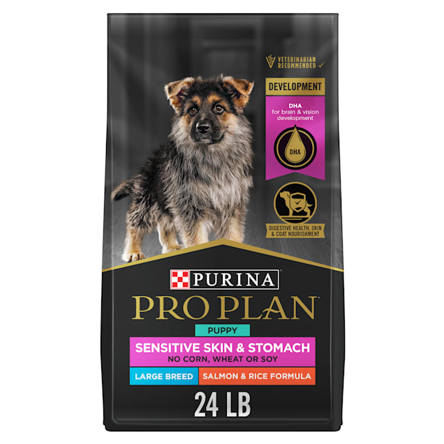 Purina Pro Plan Development Sensitive Skin & Stomach, Salmon & Rice Formula Large Breed Dry Puppy Food, 24 lbs. - Carousel image #1