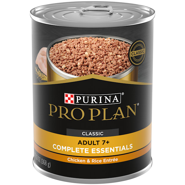 Purina Pro Plan Classic Adult 7+ Complete Essentials Chicken & Rice Entree Wet Dog Food, 13 oz., Case of 12 - Carousel image #1