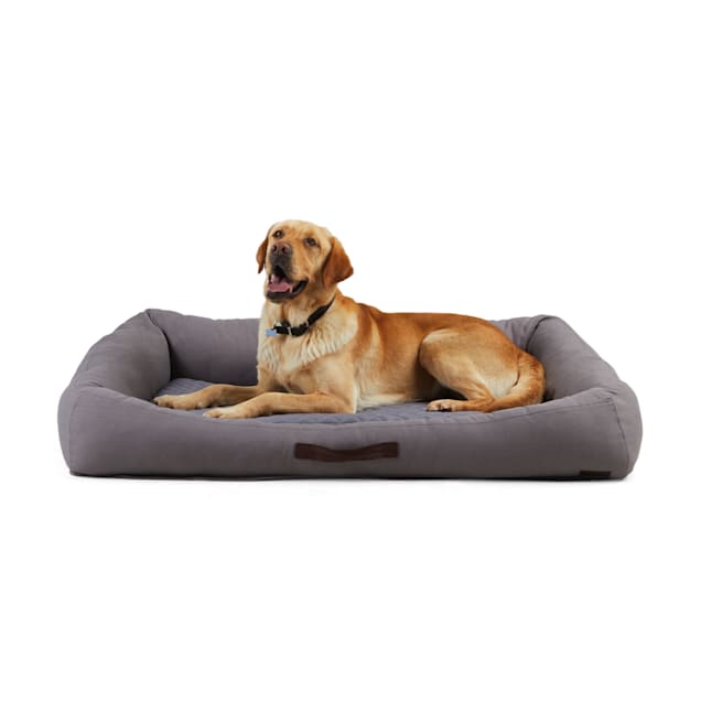 Reddy Canvas Cozy & CoolTouch Dog Bed, 36" L X 48" W, Grey Petco