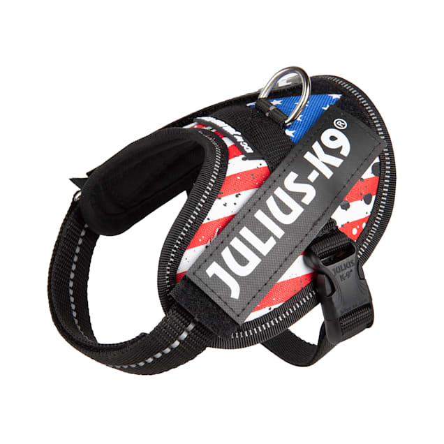 Zelfgenoegzaamheid Scherm roltrap Julius-K9 USA Flag Dog Harness, 3X-Small | Petco